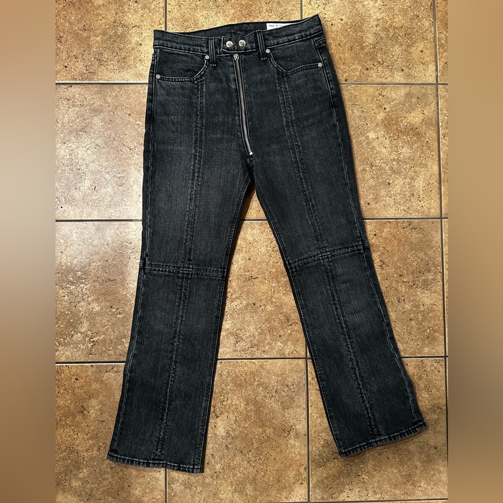 rag & bone Black Cropped Ankle Jeans